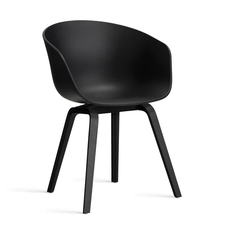 About a Chair 22 2.0 καρέκλα - Μαύρο-μαύρο βάση δρυός - HAY