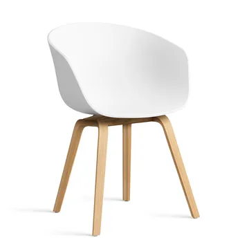 About a Chair 22 2.0 καρέκλα - Λευκό-λακαρισμένη βάση από δρυς - HAY
