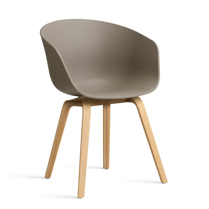 About a Chair 22 2.0 καρέκλα - Khaki-λακαρισμένη βάση από δρύινο ξύλο - HAY