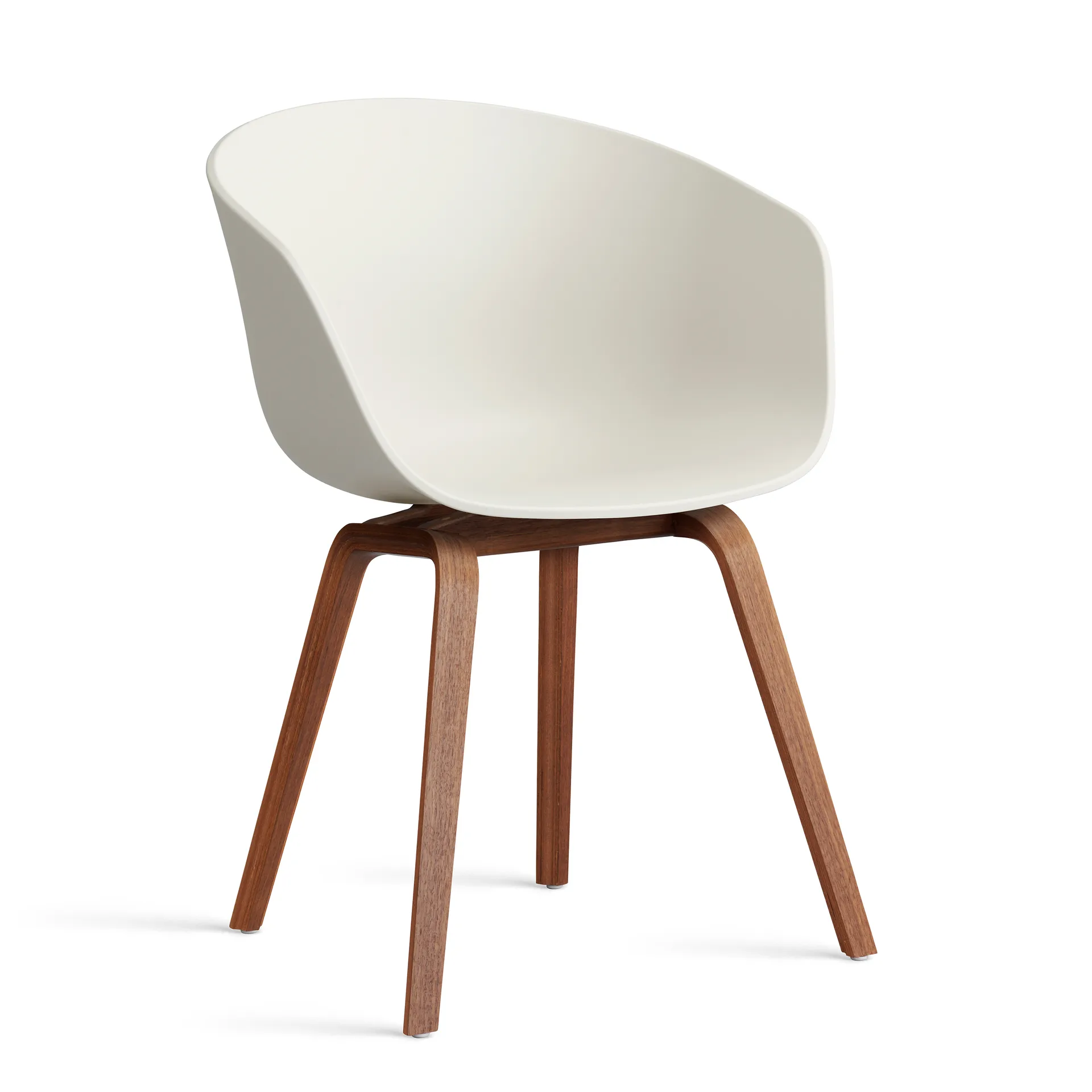 About a Chair 22 2.0 καρέκλα, Melange cream-λακαρισμένη βάση καρυδιάς HAY