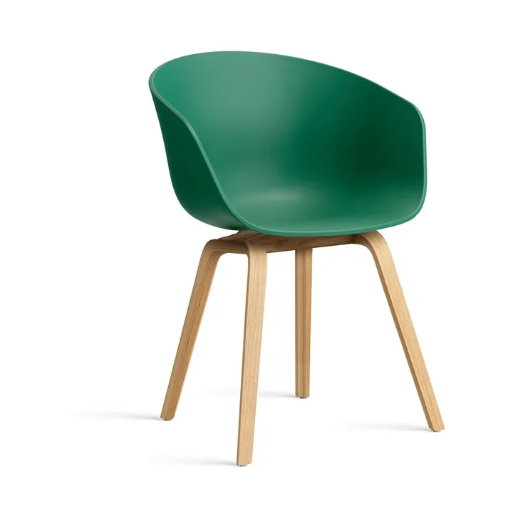 About a Chair 22 καρέκλα - Teal green-λακαρισμένη βάση από δρυς - HAY