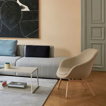 About a Lounge 83 πολυθρόνα lounge - Ύφασμα raas 982 green-μαύρα πόδια δρυός - HAY