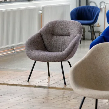 About a Lounge 87 Soft πολυθρόνα - Sense black-μαύρη χαλύβδινη βάση - HAY