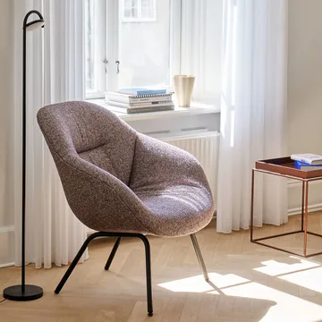 About a Lounge 87 Soft πολυθρόνα - Sense black-μαύρη χαλύβδινη βάση - HAY