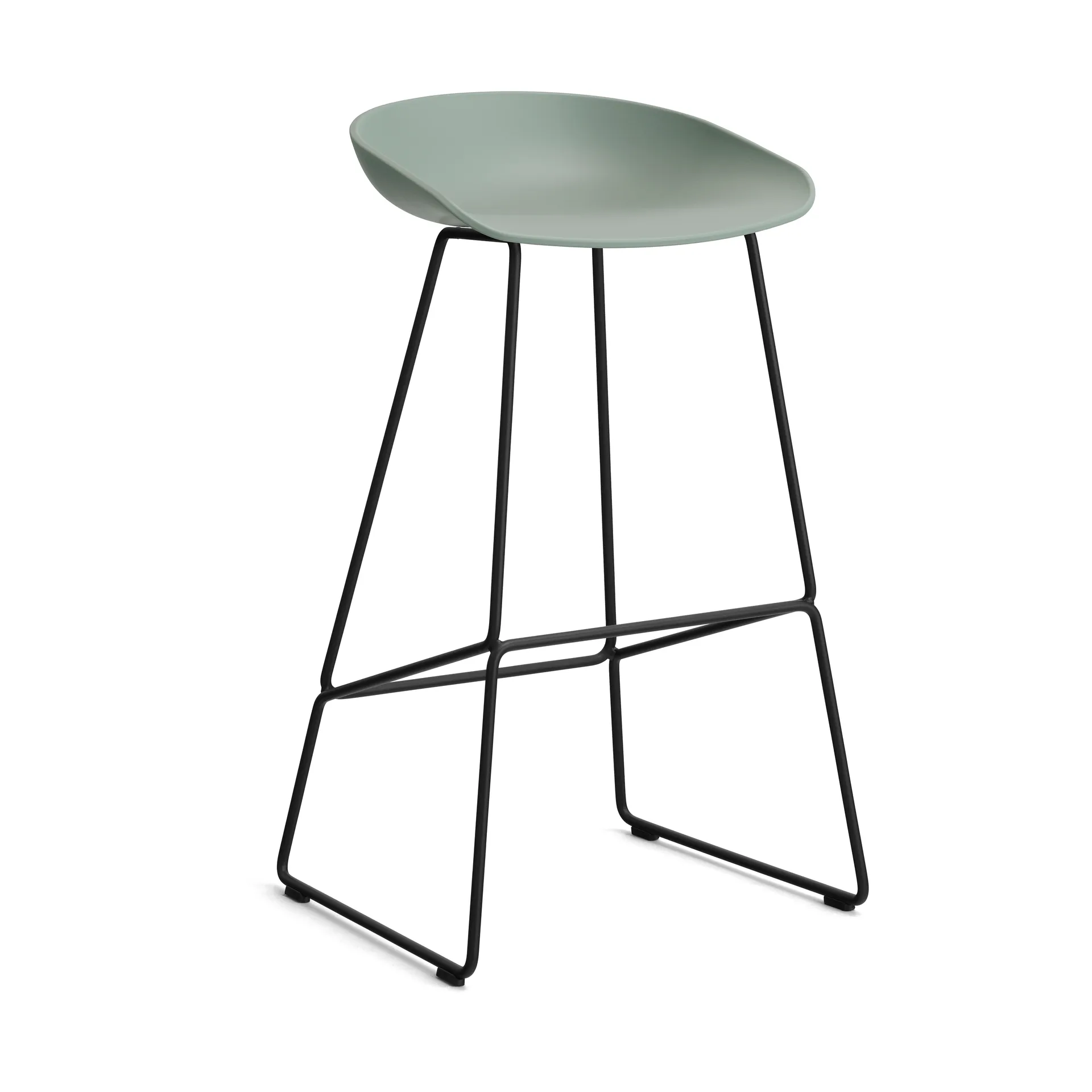 About a Stool 38 High σκαμπό μπαρ 2.0, Fall green-μαύρη μεταλλική βάση HAY