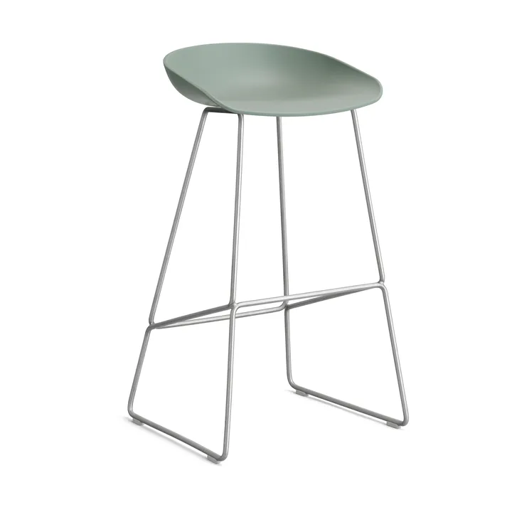 About a Stool 38 High σκαμπό μπαρ 2.0 - Fall green-ανοξείδωτος χαλύβδινος σκελετός - HAY