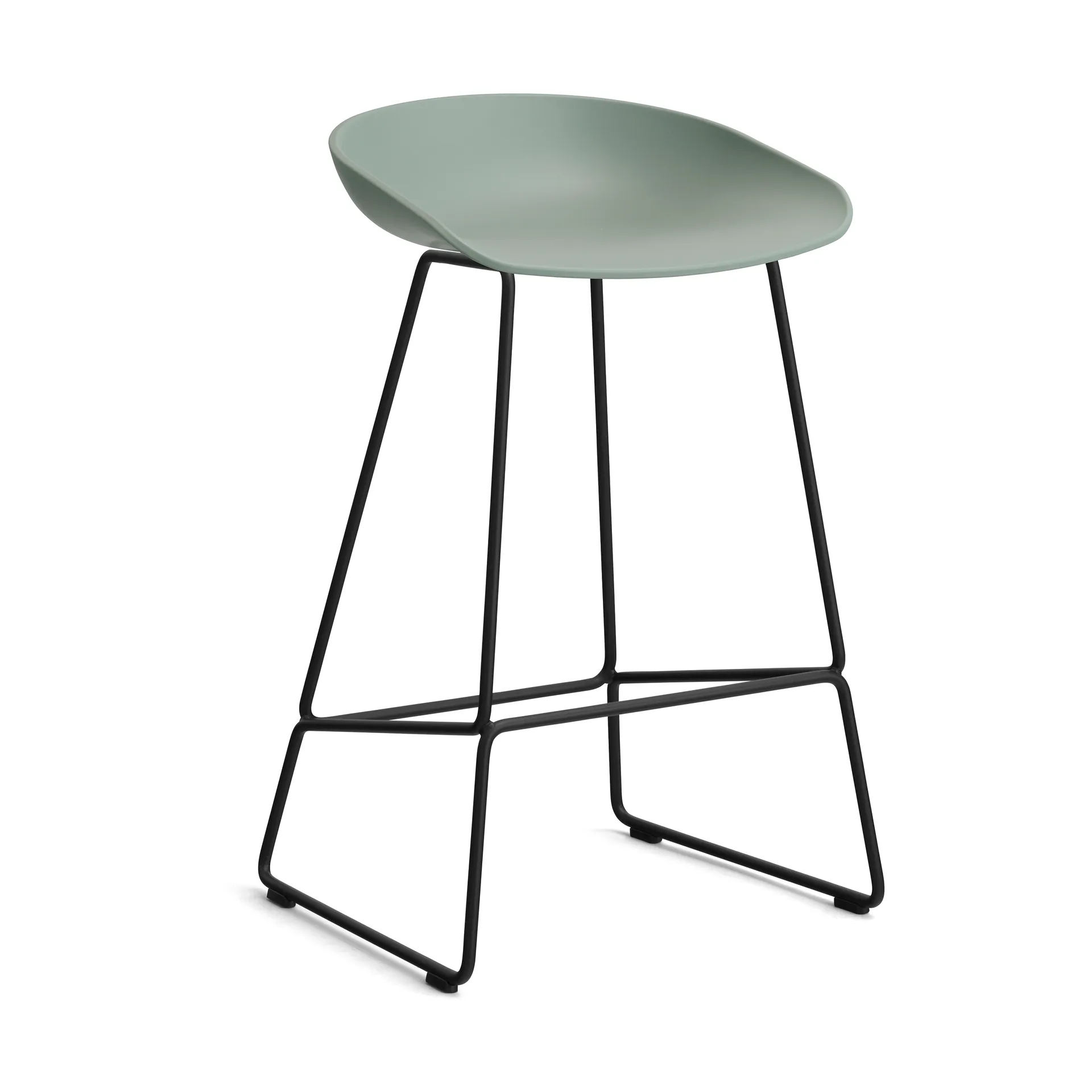 About a Stool 38 Low σκαμπό μπαρ 2.0, Fall green-μαύρη μεταλλική βάση HAY