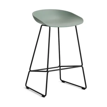About a Stool 38 Low σκαμπό μπαρ 2.0 - Fall green-μαύρη μεταλλική βάση - HAY