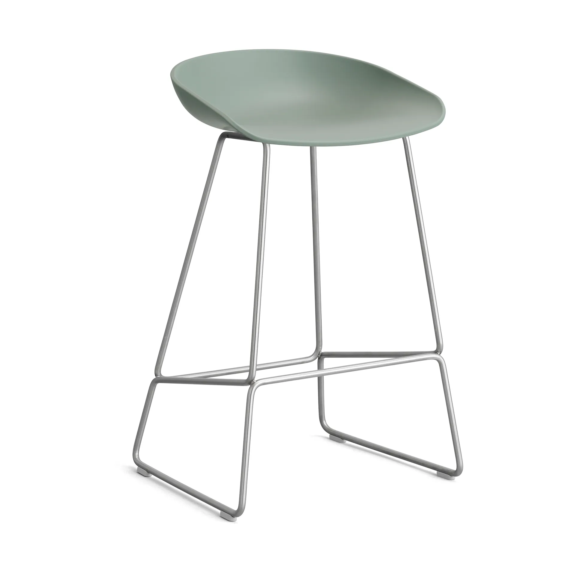 About a Stool 38 Low σκαμπό μπαρ 2.0, Fall green-ανοξείδωτος χαλύβδινος σκελετός HAY