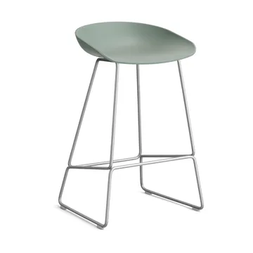 About a Stool 38 Low σκαμπό μπαρ 2.0 - Fall green-ανοξείδωτος χαλύβδινος σκελετός - HAY