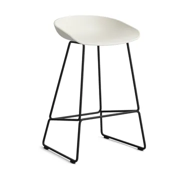 About a Stool 38 Low σκαμπό μπαρ 2.0 - Melange cream-μαύρος μεταλλικός σκελετός - HAY