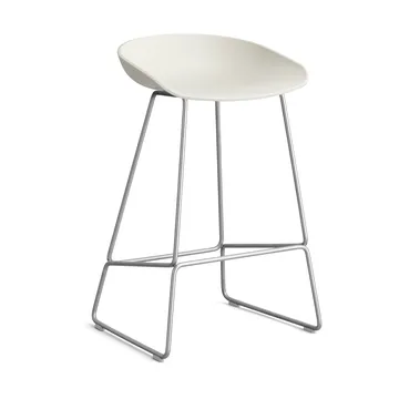 About a Stool 38 Low σκαμπό μπαρ 2.0 - Melange cream-ανοξείδωτη χαλύβδινη βάση - HAY