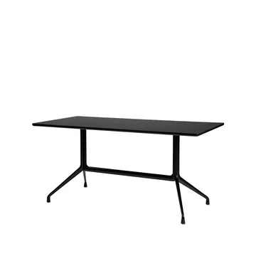 About a Table 10 τραπέζι φαγητού - Black linoleum-160x80 cm-μαύρη βάση - HAY