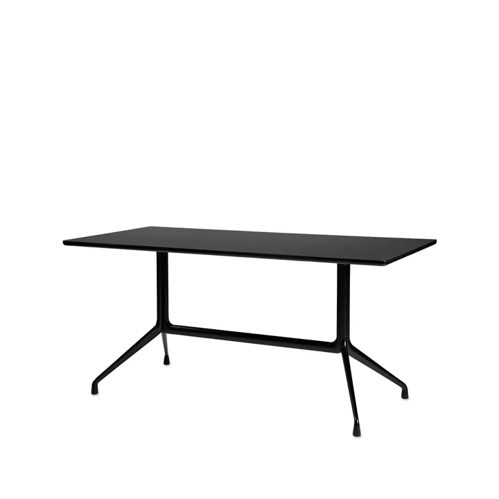 About a Table 10 τραπέζι φαγητού - Black linoleum-160x80 cm-μαύρη βάση - HAY