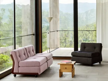 Amanta μονάδα καναπέ - Anthracite-turf blue red mélange, 1-θέση/πολυθρόνα - HAY