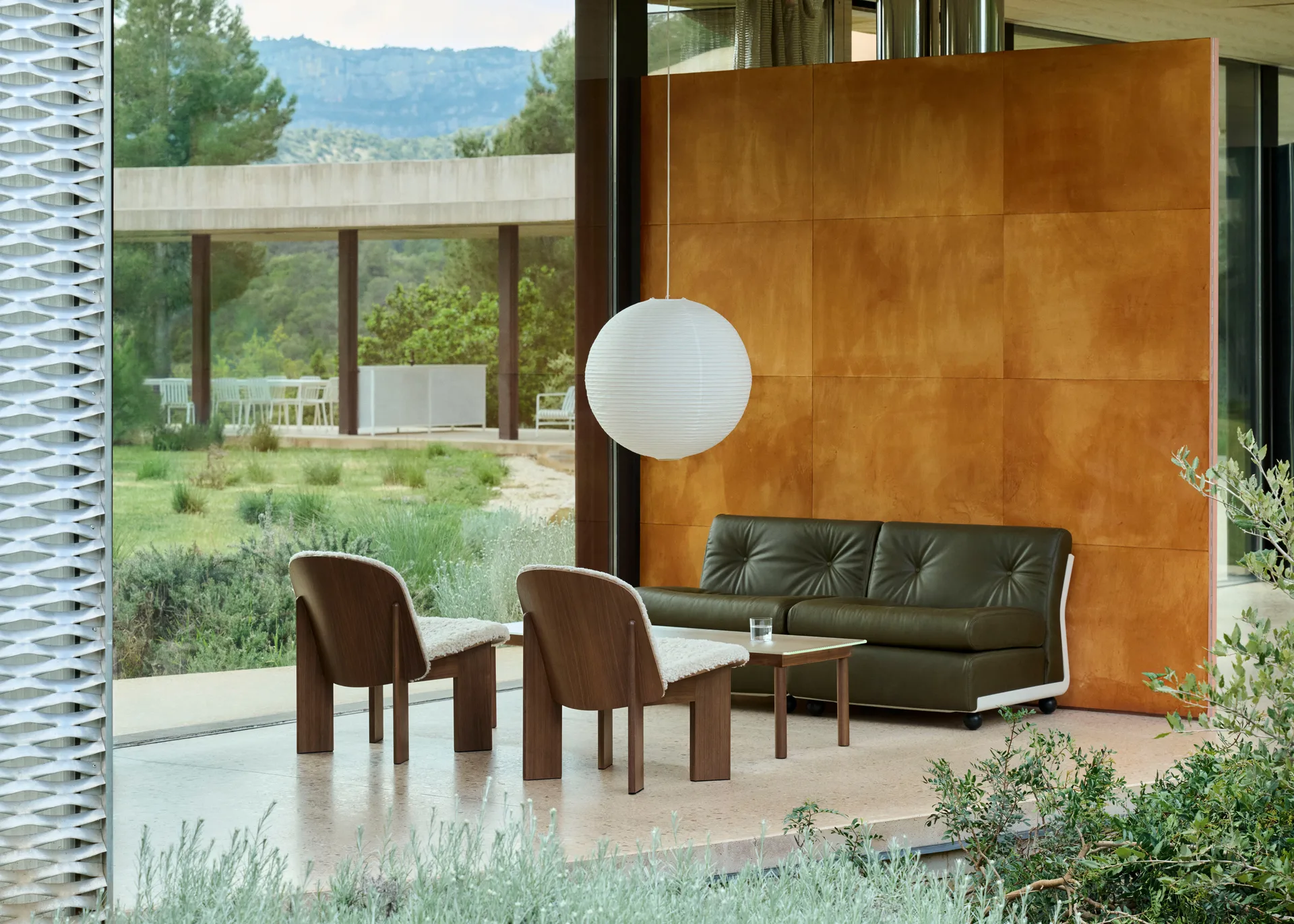 Amanta μονάδα καναπέ, Cream beige-sense forest, 2-θέσιο HAY