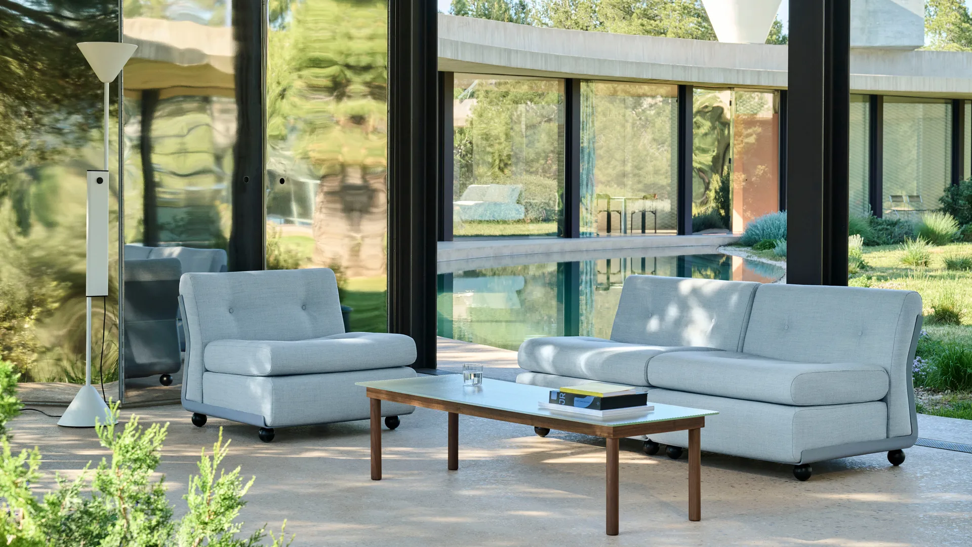 Amanta μονάδα καναπέ, Frost blue-naveli 723, 2-θέσιο HAY