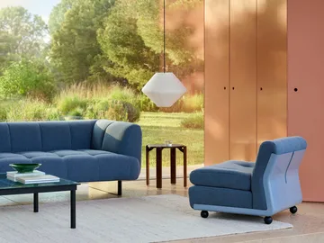 Amanta μονάδα καναπέ - Frost blue-turf blue, 1-θέση/πολυθρόνα - HAY