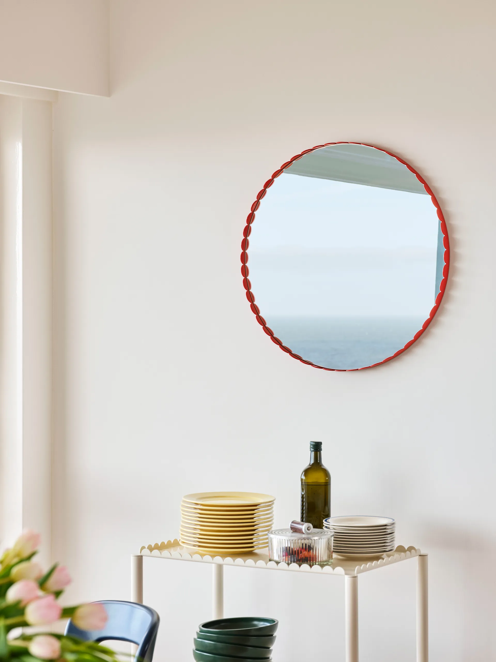 Καθρέπτης Arcs Mirror Ø60 cm, Red HAY