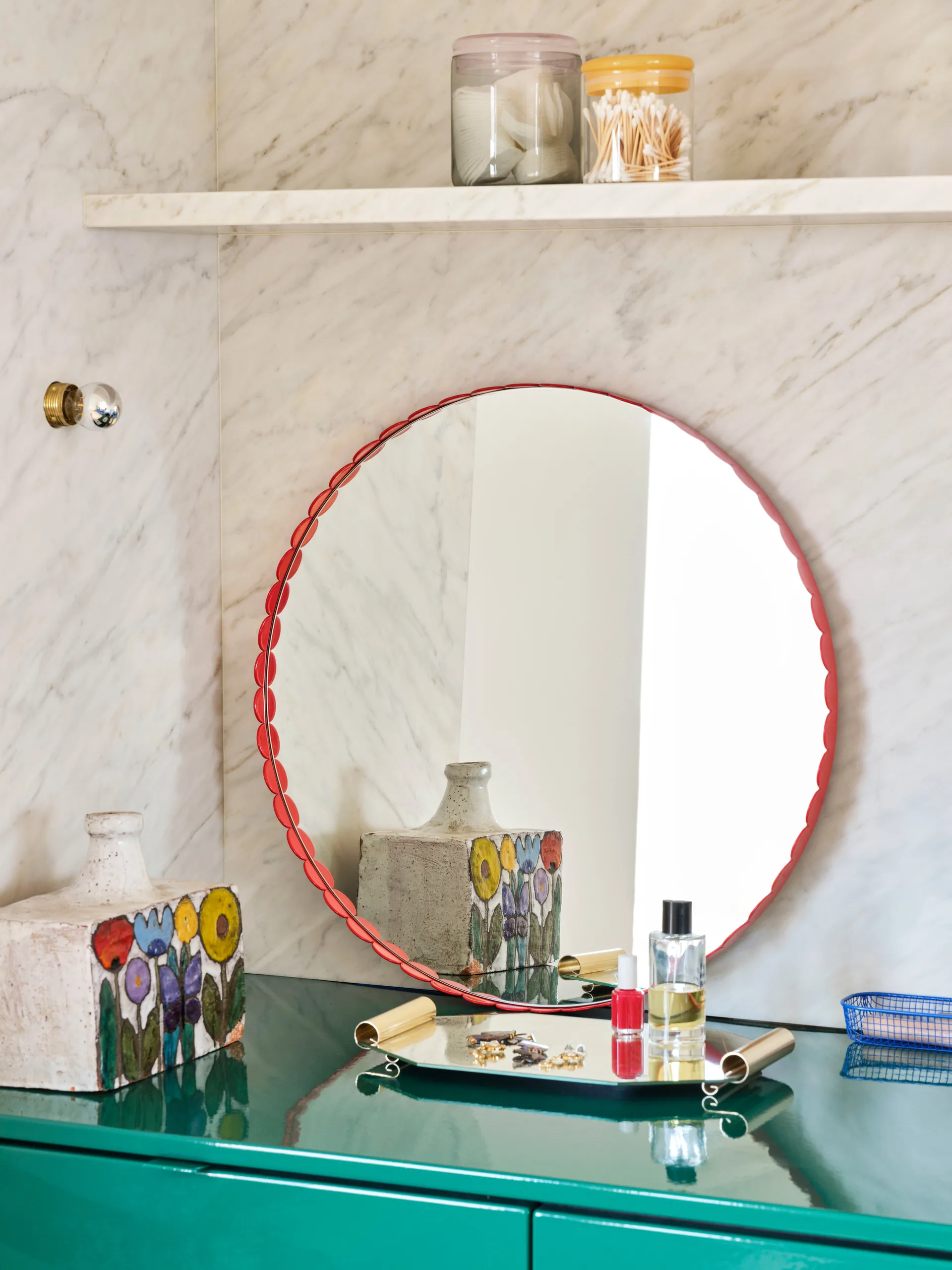 Καθρέπτης Arcs Mirror Ø60 cm, Red HAY