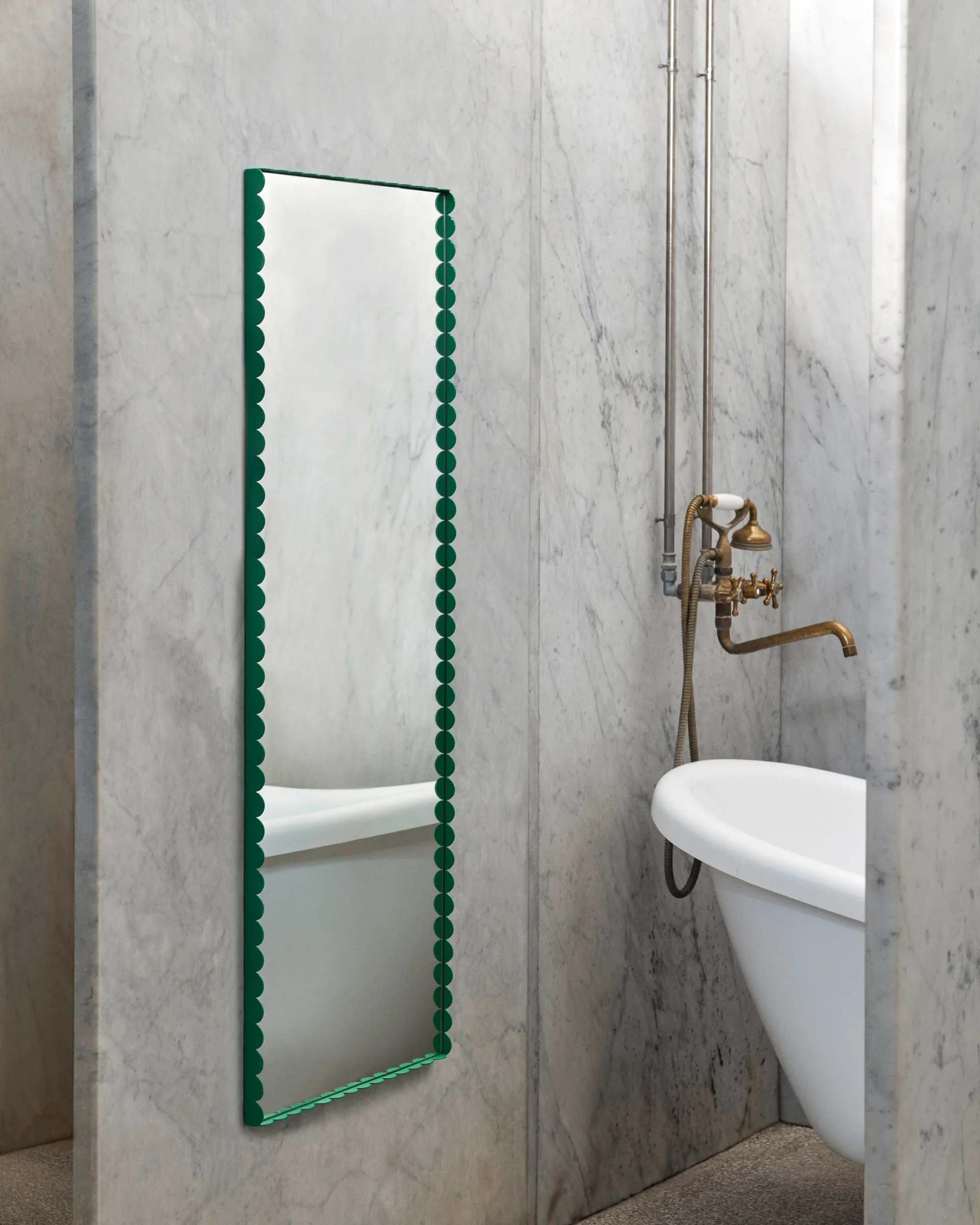 Καθρέπτης Arcs Mirror Rectangle M, μέγεθος 50x133,5 cm, Green HAY