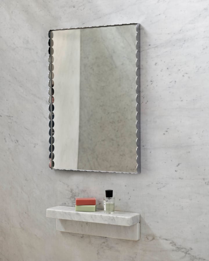 Καθρέπτης Arcs Mirror Rectangle S 43.5x61.5 cm, Ανοξείδωτο ατσάλι HAY