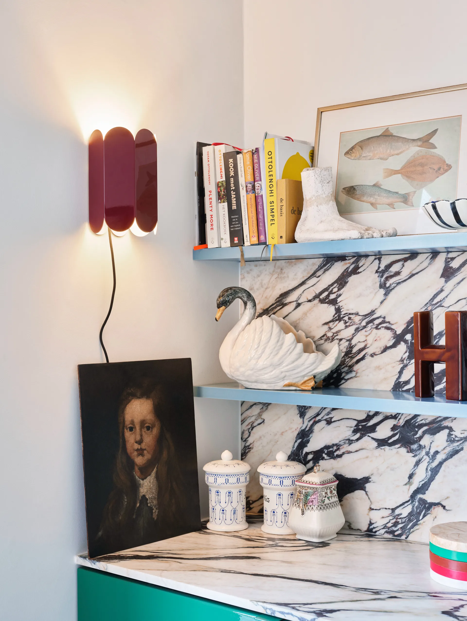 Arcs wall φωτιστικό τοίχου με διακόπτη, Πυρόξανθο κόκκινο HAY