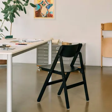 Backflip Chair καρέκλα - Anthracite βαμμένη οξιά - HAY