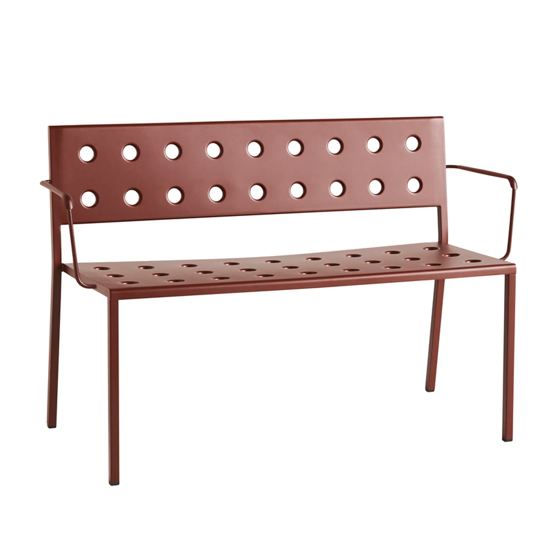 Balcony Dining παγκάκι με μπράτσα 121x52 εκ., Iron red HAY