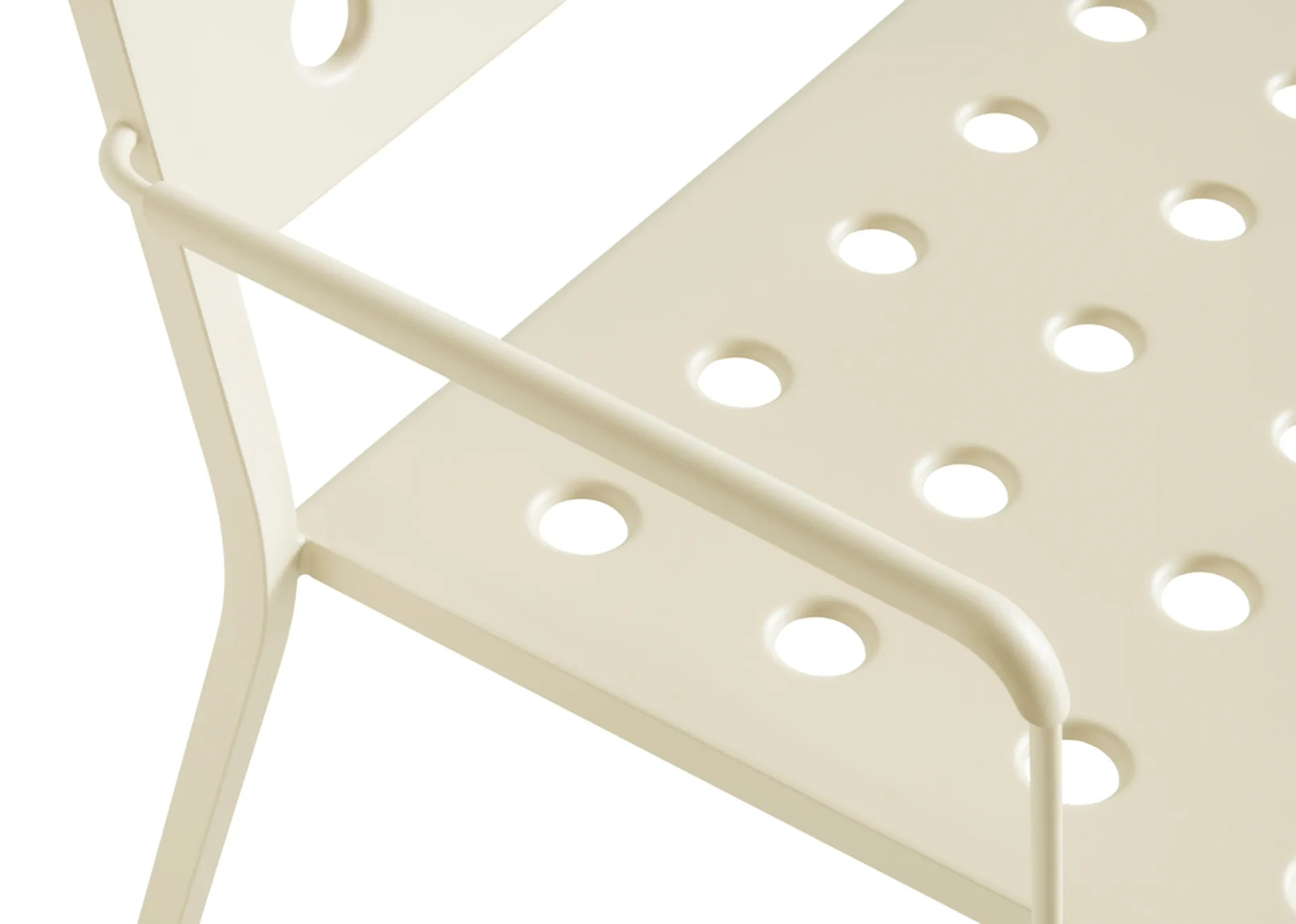 Balcony Lounge παγκάκι με μπράτσα 121,5x69 εκ., Chalk beige HAY