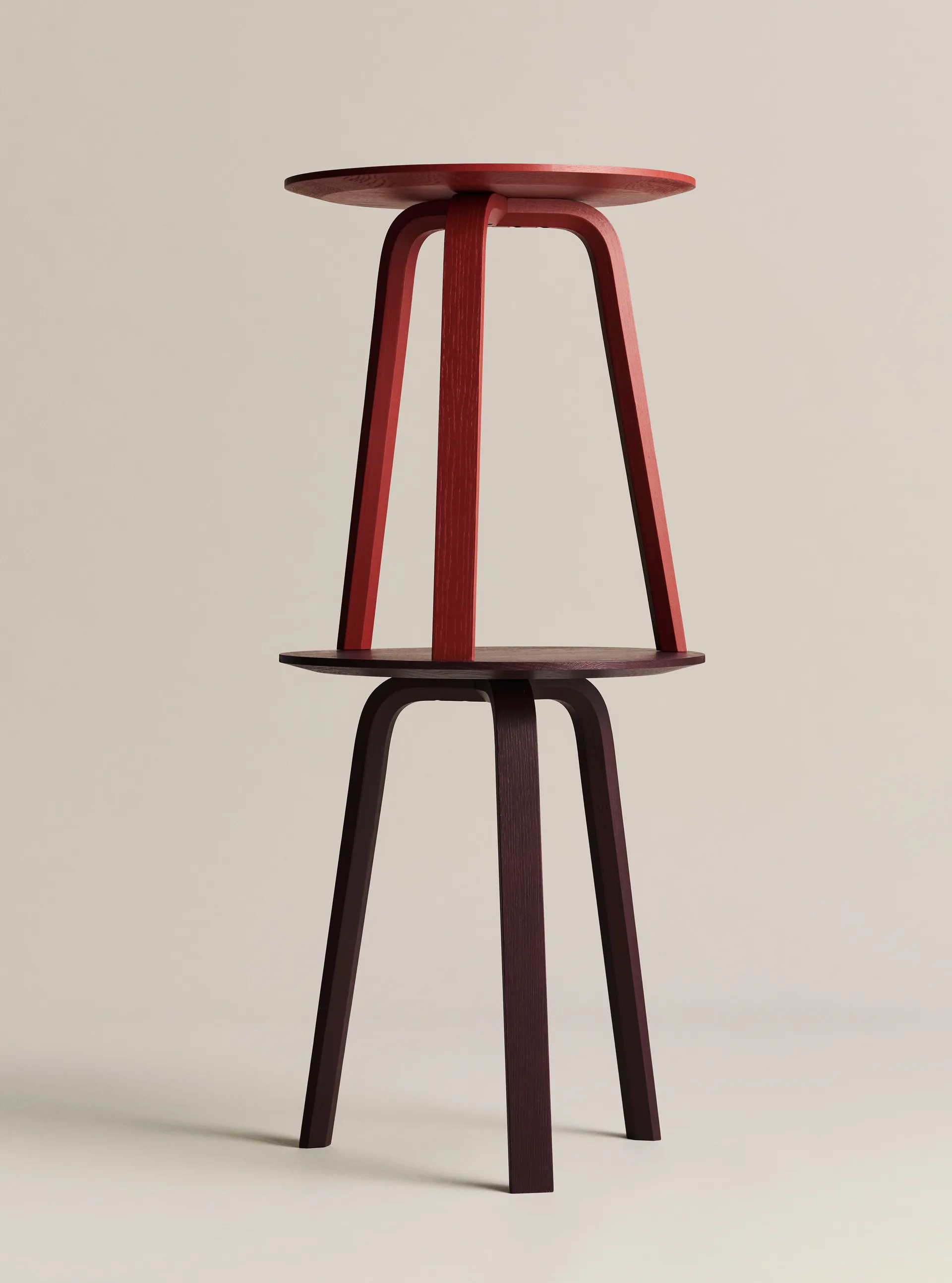 Bella τραπεζάκι σαλονιού, Dark bordeaux, Ø45x49 cm HAY