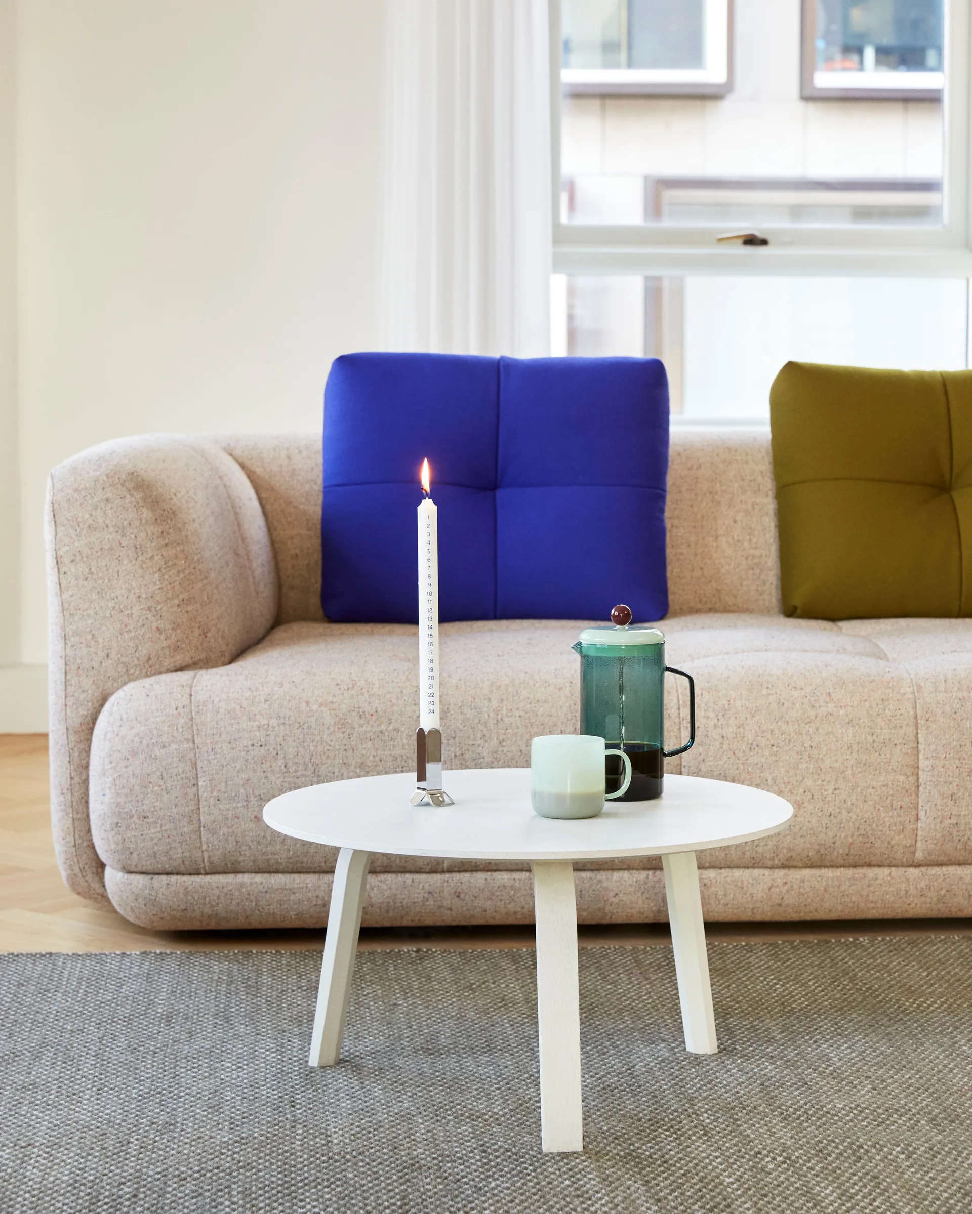 Bella τραπεζάκι σαλονιού, White oak, Ø60x32 cm HAY