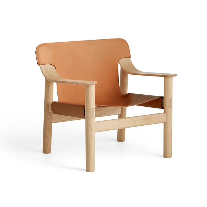 Bernard πολυθρόνα - δέρμα brandy, βαμμένη με νερό λάκα βάση από δρυς - HAY