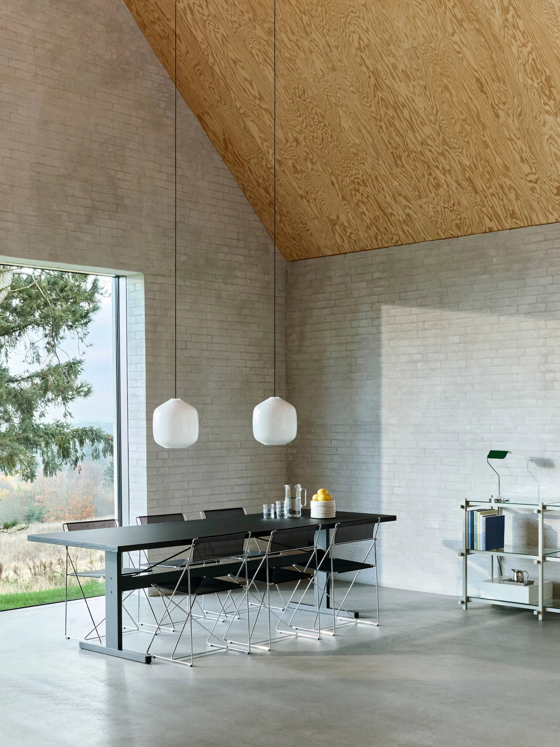 Buoy κρεμαστό φωτιστικό Ø30 cm, Opal glass-beton grey HAY