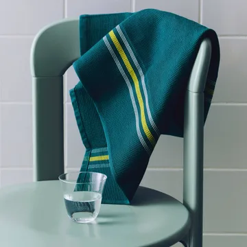 Canteen πετσέτα κουζίνας 52x80 εκ. - Green-yellow block stripe - HAY