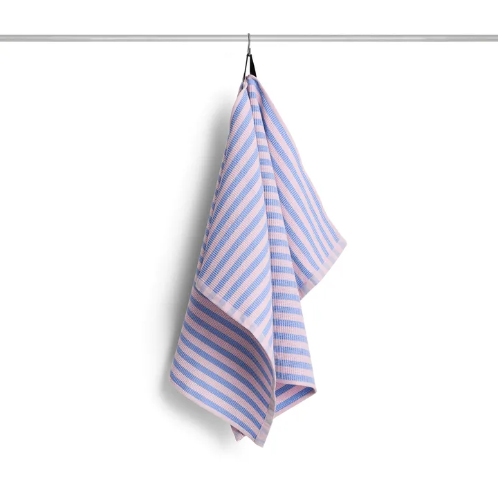 Canteen πετσέτα κουζίνας 52x80 εκ. - Sky blue-light pink block stripe - HAY