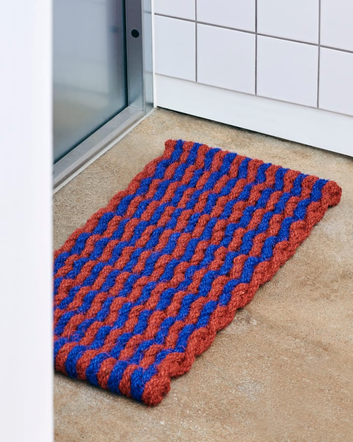 Coco Stripe Wave χαλάκι πόρτας, Brown-navy HAY