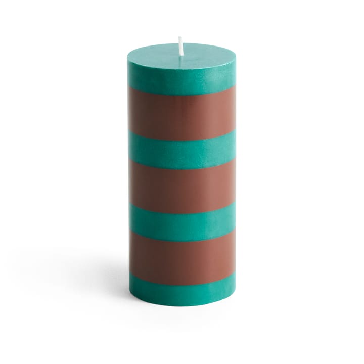 Column Candle block candle μικρό 15 εκ - Πράσινο-καφέ - HAY