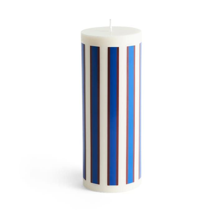 Column Candle block candle μεγάλο 25 εκ - Υπόλευκο-καφέ-μπλε - HAY
