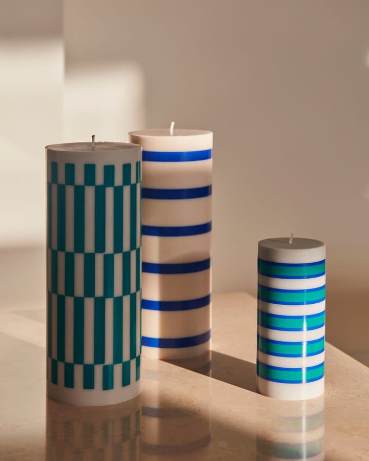 Column Candle block candle μεγάλο 25 εκ, Light γκρι-πράσινο HAY