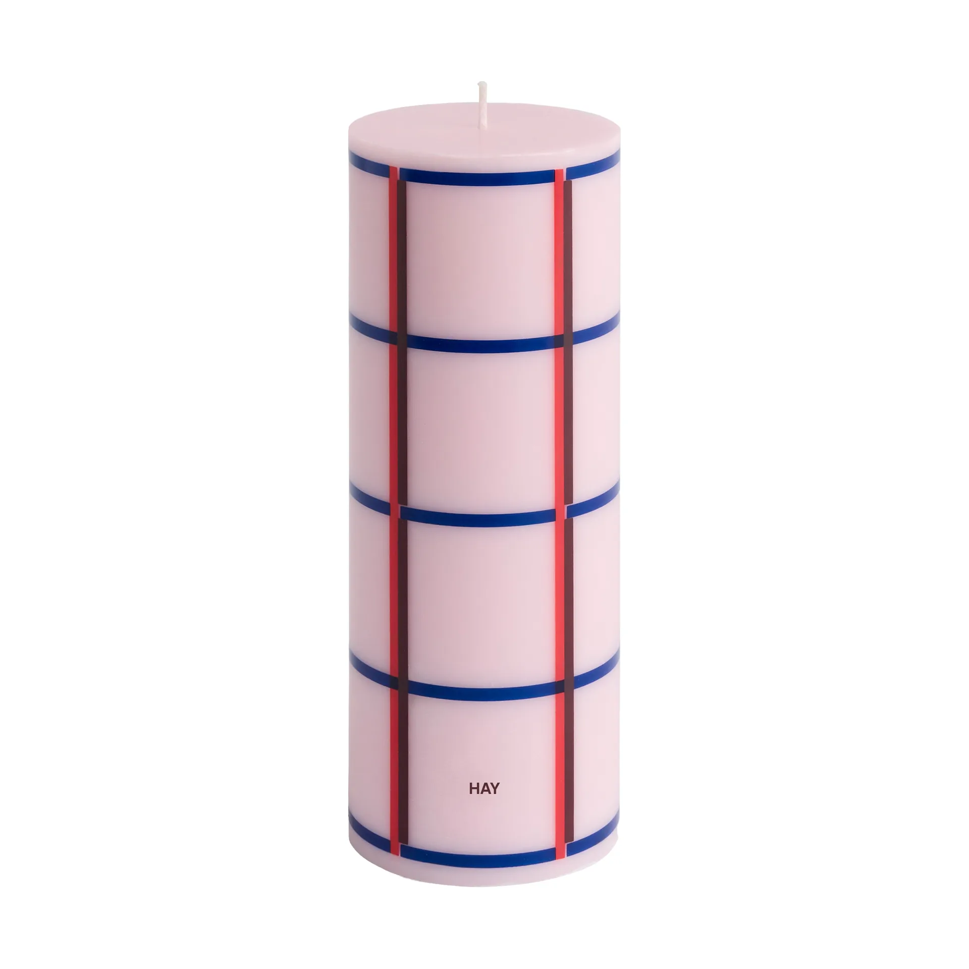 Column Candle block candle medium 20 εκ, Light pink-red-bordeaux-dark blue HAY
