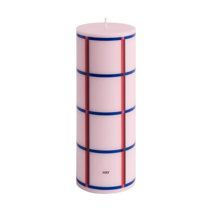Column Candle block candle medium 20 εκ - Light pink-red-bordeaux-dark blue - HAY