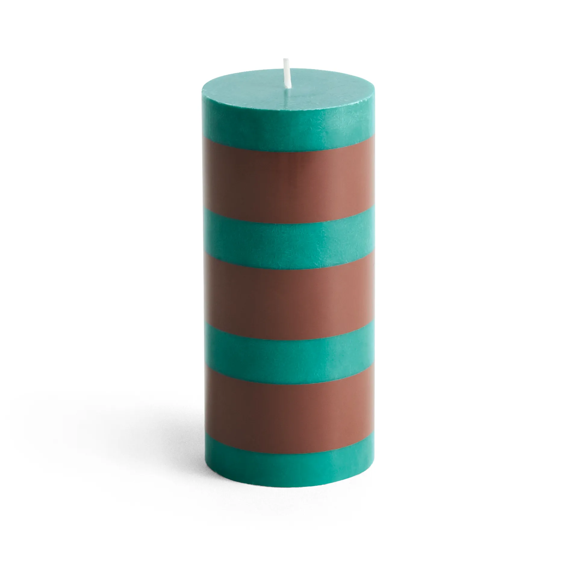 Κερί Column Candle block small 15 εκ., Πράσινο-καφέ HAY