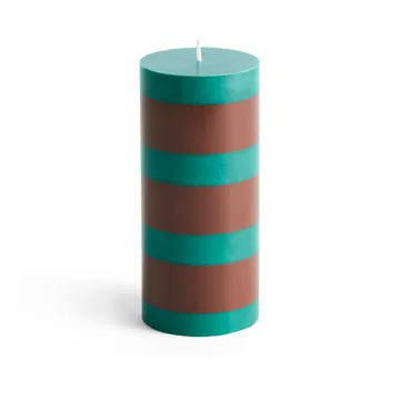 Κερί Column Candle block small 15 εκ. - Πράσινο-καφέ - HAY