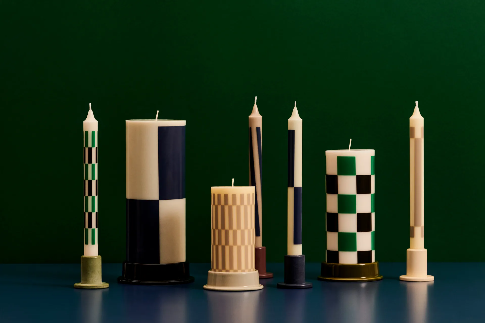 Κερί Column Candle block small 15 εκ., Cream-sand HAY