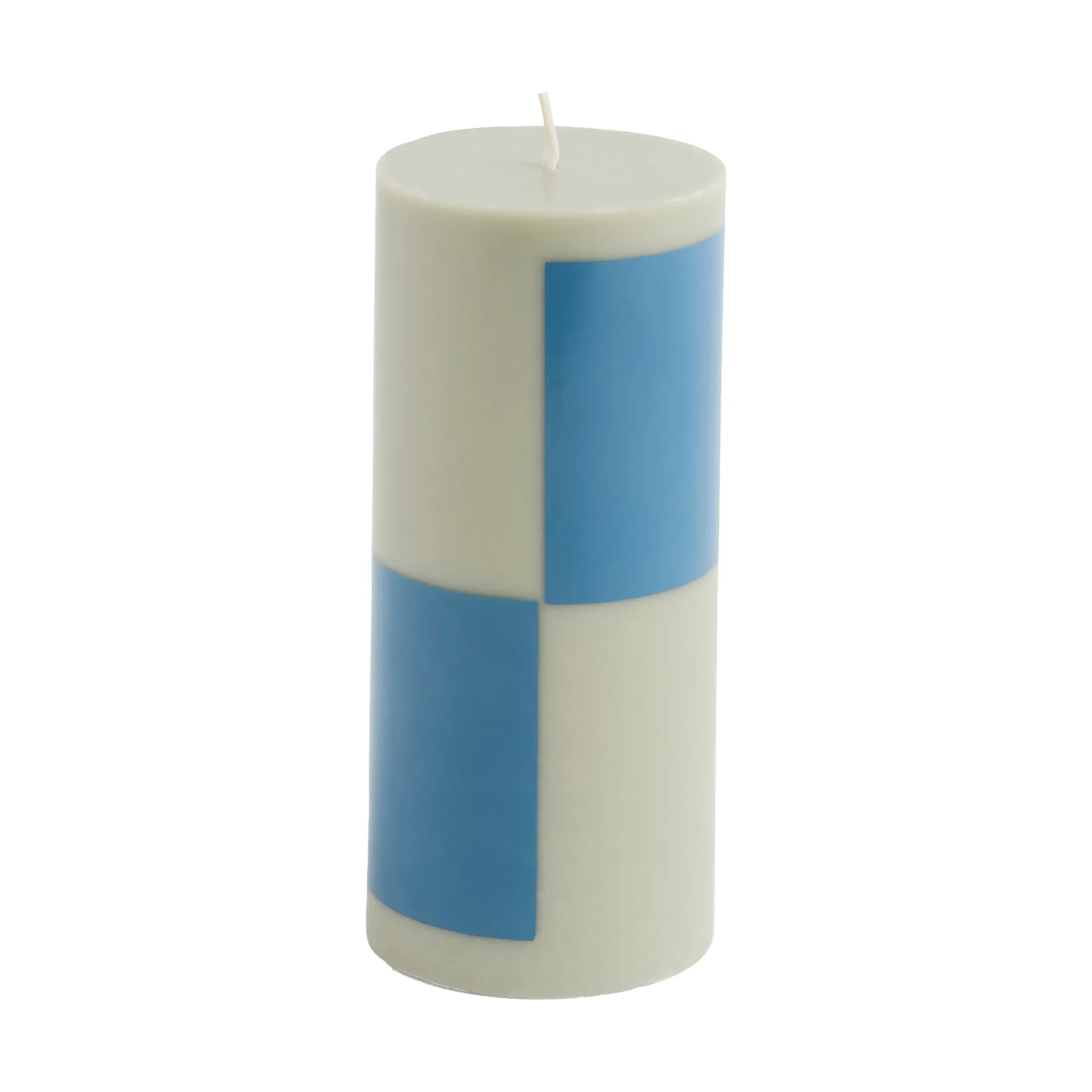 Κερί Column Candle block small 15 εκ., Grey-blue HAY