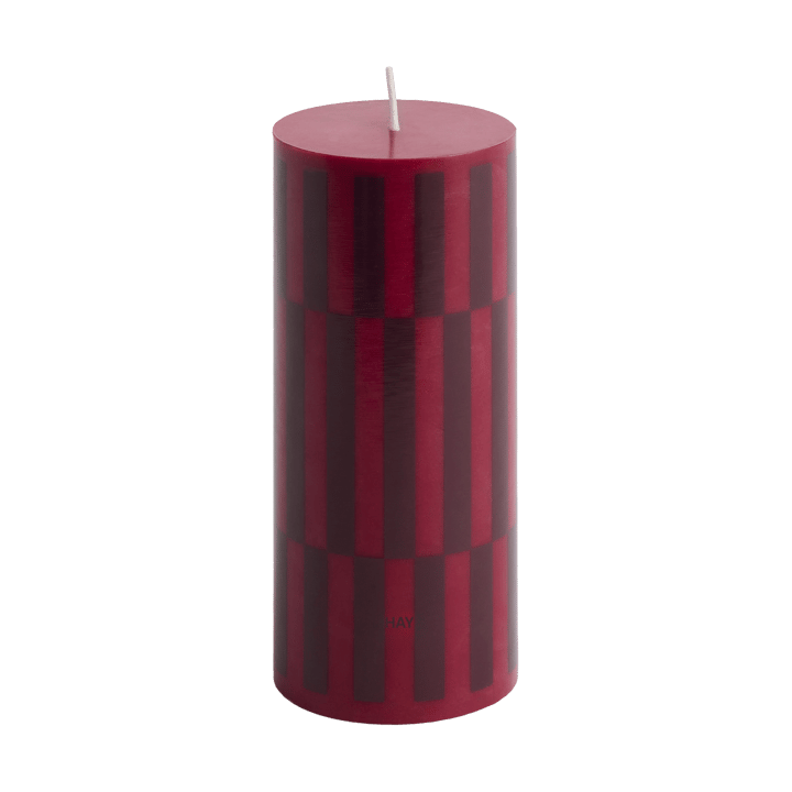 Κερί Column Candle block small 15 εκ. - Wine-bordeaux - HAY