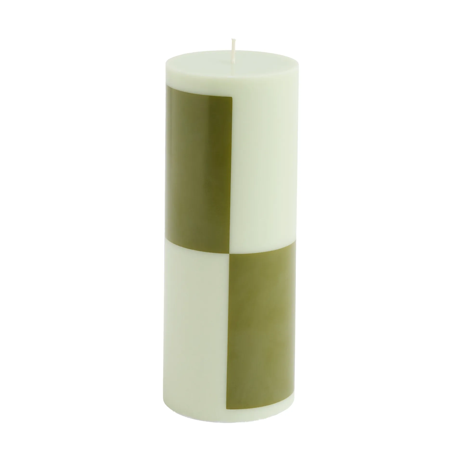 Κερί Column Candle large 25 cm, Light green-army green HAY