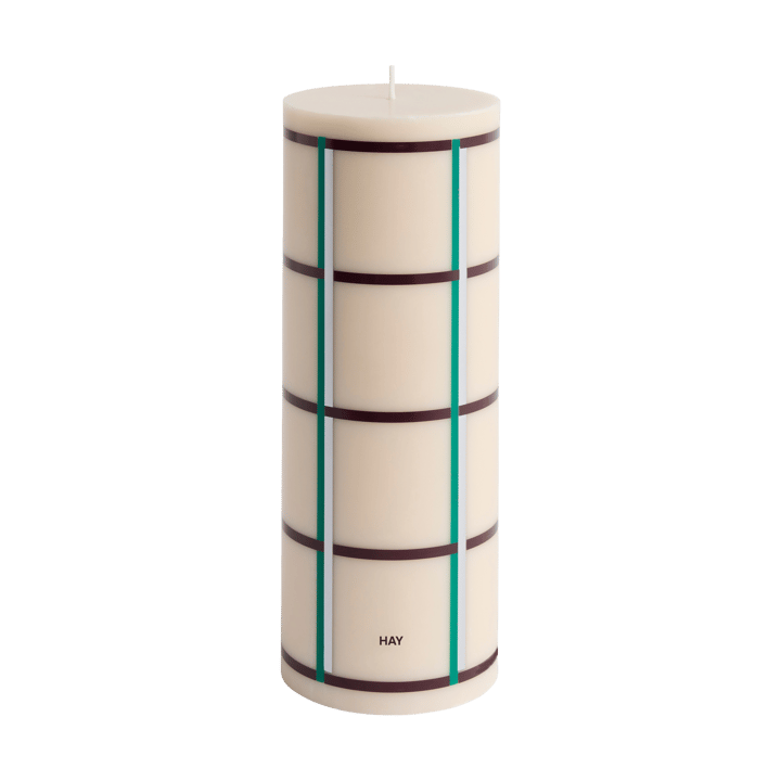 Κερί Column Candle large 25 εκ. - Off white-green bordeaux-silver - HAY