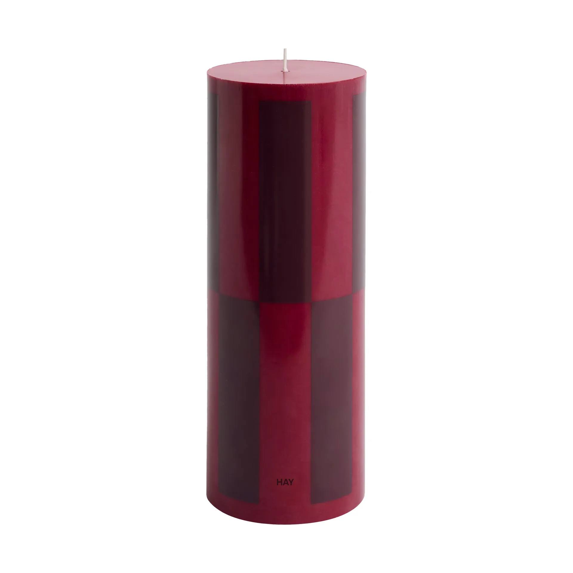 Κερί Column Candle large 25 εκ., Wine-bordeaux large check HAY